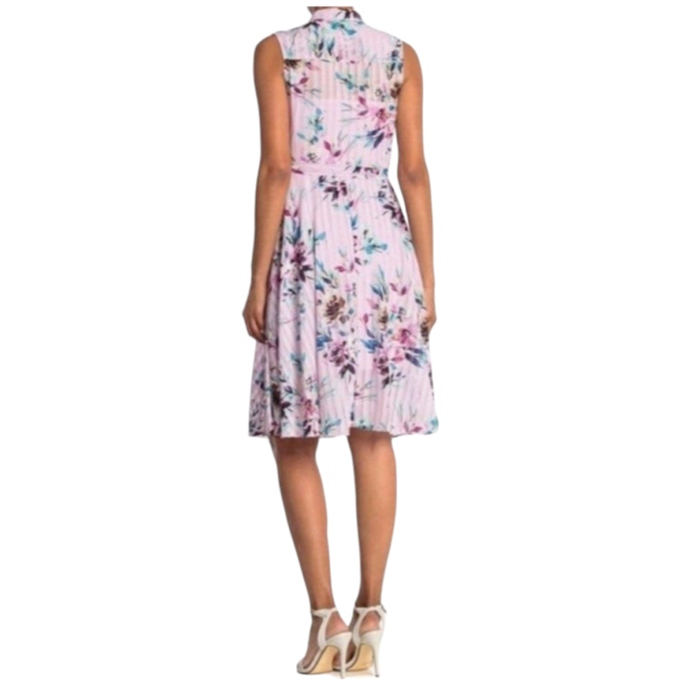 Nanette Lepore Sugar Plum Floral Pleated Dress Size 4 - Picture 5 of 12